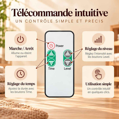 Télécommande du hammam tête dehors