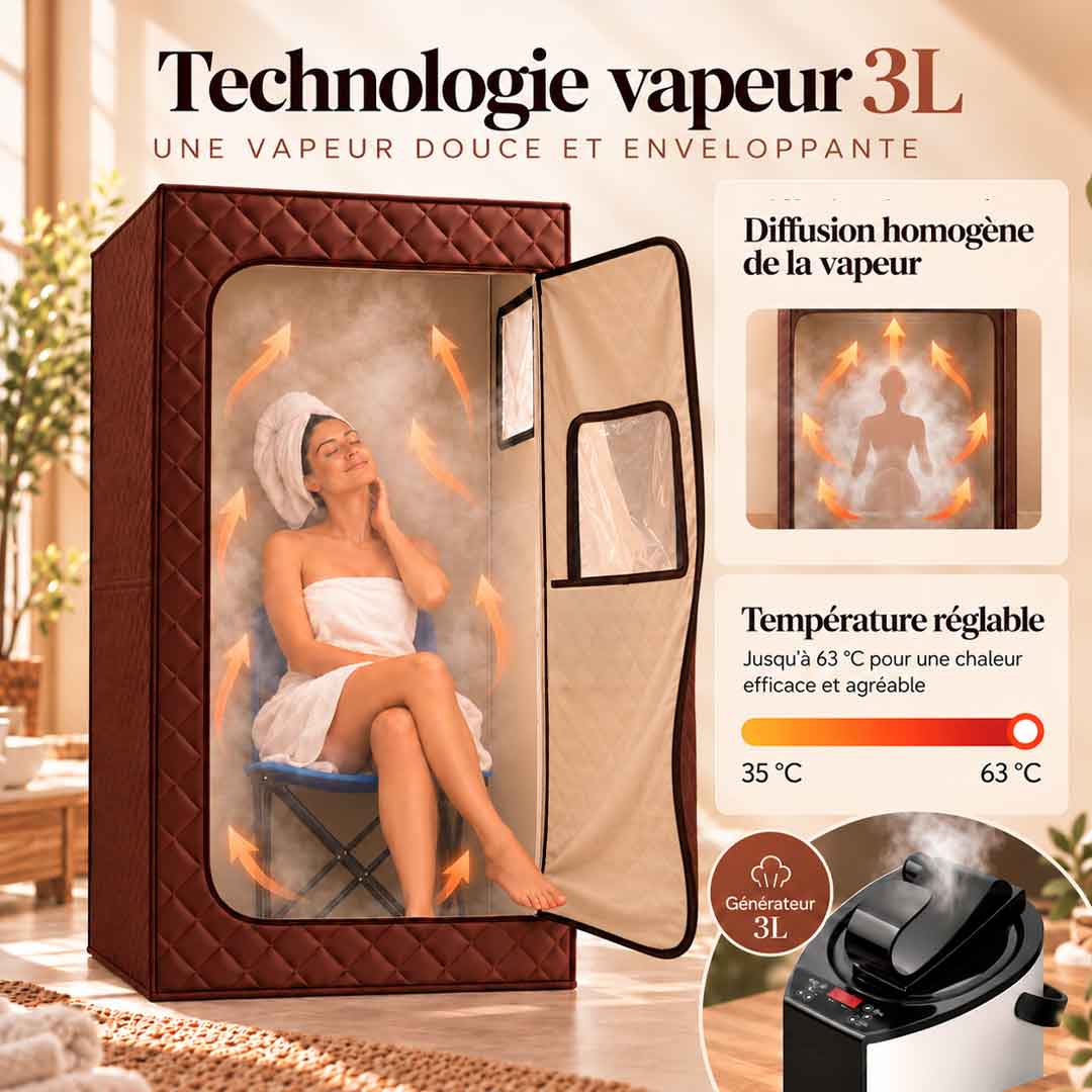 Générateur de vapeur 3 L du hammam Essentiel