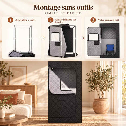 Installation du sauna infrarouge Essentiel en 10 minutes sans outil