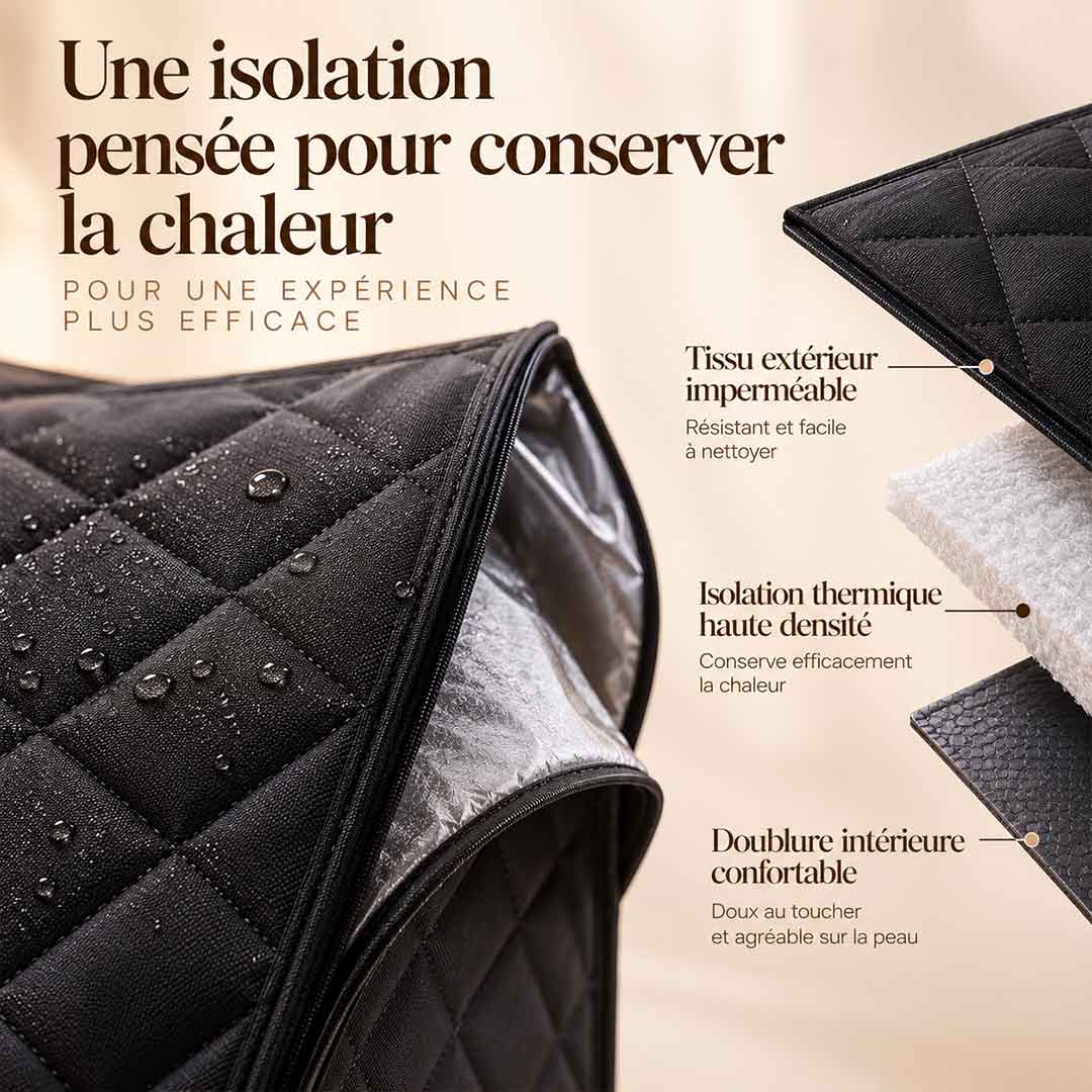 Tissu isolant trois couches du sauna infrarouge Essentiel
