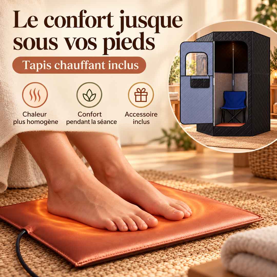 Sauna infrarouge portable Confort, fenêtres et fermetures double sens