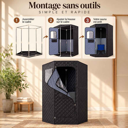Sauna infrarouge portable Confort, accessoires inclus